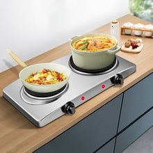 Load image into Gallery viewer, 1800W Double Hot Plate Electric Countertop Burner