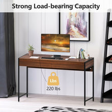 Load image into Gallery viewer, 2-Drawer Computer Desk Study Table Home Office Writing Workstation-Brown