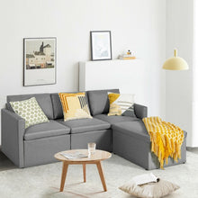 Load image into Gallery viewer, Convertible L-Shaped Sectional Sofa Couch with Reversible Chaise-Dark Gray