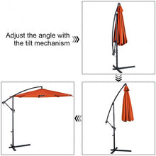 Load image into Gallery viewer, 10' Patio Outdoor Sunshade Hanging Umbrella-Orange