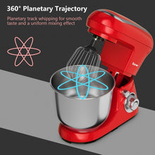 Load image into Gallery viewer, 5.3 Qt Stand Kitchen Food Mixer 6 Speed with Dough Hook Beater-Red