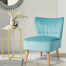 Load image into Gallery viewer, Armless Accent Chair Tufted Velvet Leisure Chair-Green