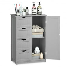 Load image into Gallery viewer, Standing Indoor Wooden Cabinet with 4 Drawers-Gray