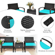 Load image into Gallery viewer, 3 Piece Patio Furniture Set PE Rattan Wicker Sofa Set with Washable Cushion-TU