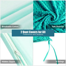 Load image into Gallery viewer, 10lbs 3 pcs Heavy Weighted Duvet Blanket-Green