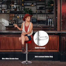 Load image into Gallery viewer, 1 PC Round Bar Stool Adjustable Swivel Pub Chair-Red