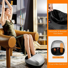 Load image into Gallery viewer, Shiatsu Foot Massager with Heat Kneading Rolling Scraping Air Compression-Silver