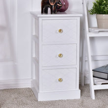 Load image into Gallery viewer, Elegant Wooden Nightstand with 3 Drawers