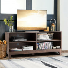 Load image into Gallery viewer, 58" Modern Entertainment Media Center Wood TV Stand-Walnut