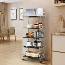 Load image into Gallery viewer, 5 Tiers Storage Cart Rack Utility Shelf