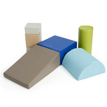 Load image into Gallery viewer, 6 Piece Climb Crawl Play Set Indoor Baby Toddler-Gray