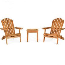Load image into Gallery viewer, 3 PCS Adirondack Chair Set w/ Widened Armrest