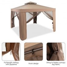Load image into Gallery viewer, Canopy Gazebo Tent Shelter Garden Lawn Patio with Mosquito Netting-Coffee