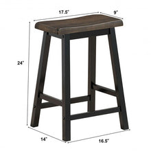 Load image into Gallery viewer, 24" Height Set of 2 Home Kitchen Dining Room Bar Stools-Brown