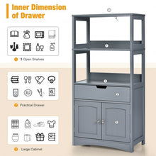 Load image into Gallery viewer, Bathroom Storage Cabinet with Drawer and Shelf Floor Cabinet-Gray