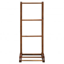 Load image into Gallery viewer, 3-Bar Acacia Wood Freestanding Bathroom Towel Rack w/Bottom Storage Shelf-Brown