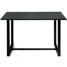 Load image into Gallery viewer, Computer Desk with Bamboo Top & Metal Frame-Black Desk