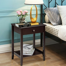 Load image into Gallery viewer, Wooden Nightstand End Table Storage Display -Brown
