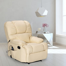 Load image into Gallery viewer, Recliner Massage Sofa Chair Deluxe Ergonomic Lounge Couch Heated W/Control-beige