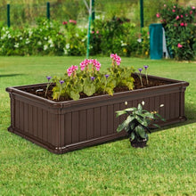 Load image into Gallery viewer, 2 PCS Raised Garden Rectangle Plant Box-Brown