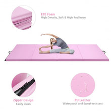 Load image into Gallery viewer, 4' x 10' x 2" Thick Folding Panel Aerobics Exercise Gymnastics Mat-Pink