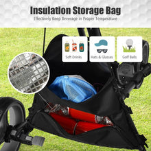 Load image into Gallery viewer, Folding 3 Wheels Golf Push Cart with Bag Scoreboard Adjustable Handle -Gray