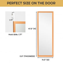 Load image into Gallery viewer, Wood Frame Full Length Hanging Mirror-Golden