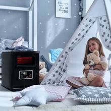 Load image into Gallery viewer, 1500 W Electric Portable Remote Infrared Heater Black