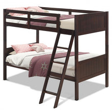 Load image into Gallery viewer, Wooden Bunk Beds Convertable 2 Individual Beds-Brown