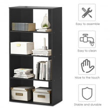 Load image into Gallery viewer, 4-tier Bookcase One Fixed and Three Adjustable Shelves