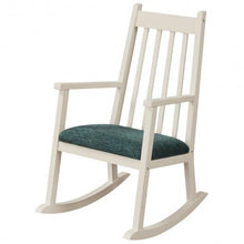 Load image into Gallery viewer, Children's Wooden Rocking Chair with Cushion-White
