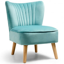 Load image into Gallery viewer, Armless Accent Chair Modern Velvet Leisure Chair-Green
