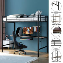 Load image into Gallery viewer, Loft Bunk Space Saving Bunk Bed