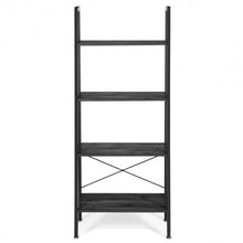 Load image into Gallery viewer, 4-Tier Ladder Shelf Bookcase Bookshelf Display Rack Plant Stand-Silver