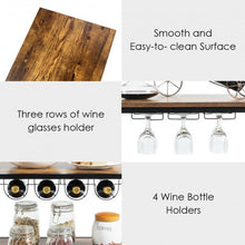 Load image into Gallery viewer, 3-Tier Metal Frame Rolling Kitchen Island Trolley Cart-Coffee