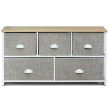 Load image into Gallery viewer, Wood Dresser Storage Unit Side Table Display Organizer-White