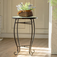 Load image into Gallery viewer, Outdoor Indoor Steel Accent Plant Stand Cobalt Table-Blue