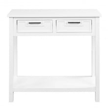 Load image into Gallery viewer, 2 Drawers Accent Console Entryway Storage Shelf-White