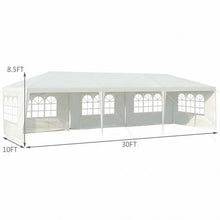 Load image into Gallery viewer, 10' x 30' Outdoor Party Wedding 5 Sidewall Tent Canopy Gazebo