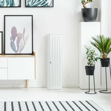 Load image into Gallery viewer, Free Standing Toilet Paper Holder with 4 Shelves and Top Slot for Bathroom-White