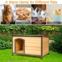 Load image into Gallery viewer, Wood Extreme Weather Resistant Pet Log Cabin-M