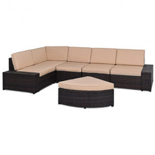 Load image into Gallery viewer, 6 Pcs Patio Furniture Set Rattan Wicker Table Shelf