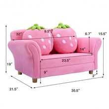 Load image into Gallery viewer, BL/PI Kids Strawberry Armrest Chair Sofa-Pink