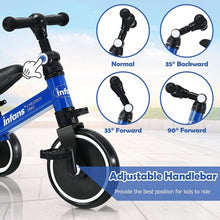 Load image into Gallery viewer, 3 in 1 3 Wheel Kids Tricycles with Adjustable Seat & Handlebarfor Ages 1-3-Blue