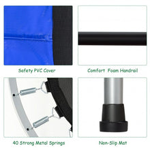 Load image into Gallery viewer, Foldable Double Mini Kids Fitness Rebounder Trampoline-Blue