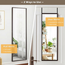 Load image into Gallery viewer, Full Length Metal Door Mirror with Adjustable Hook-Coffee