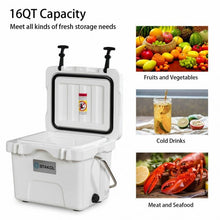 Load image into Gallery viewer, 16 Quart Portable Ice Cooler with 24 Cans-White