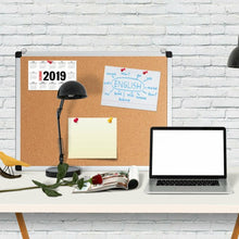 Load image into Gallery viewer, 1 or 3 Pack 24" x 18" Cork Board Set with 10 Thumb Tacks-1 Pack