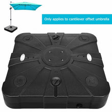 Load image into Gallery viewer, 220 lbs Offset Patio Umbrella Base with Wheels Sand Water Filled
