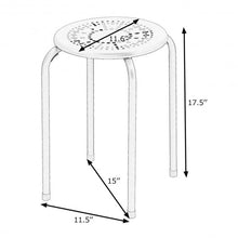 Load image into Gallery viewer, Set of 6 Stackable Backless Round Metal Stool Set-Black